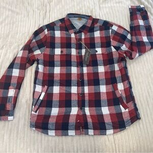 Tailor Vintage Buffalo Flannel Sherpa Shirt Jacket BRAND NEW WITH TAGS